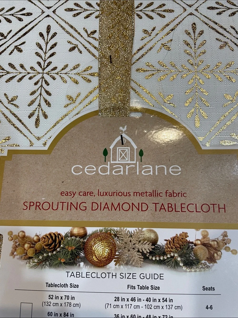 Cedarlane white tablecloth